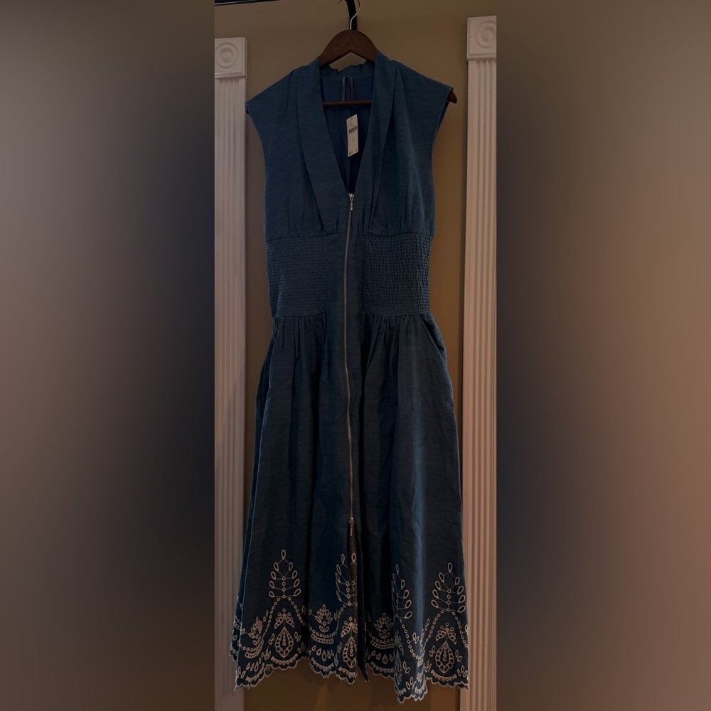 Anthropologie - The Tommie Denim Eyelet Trim Dress - Picture 5 of 8